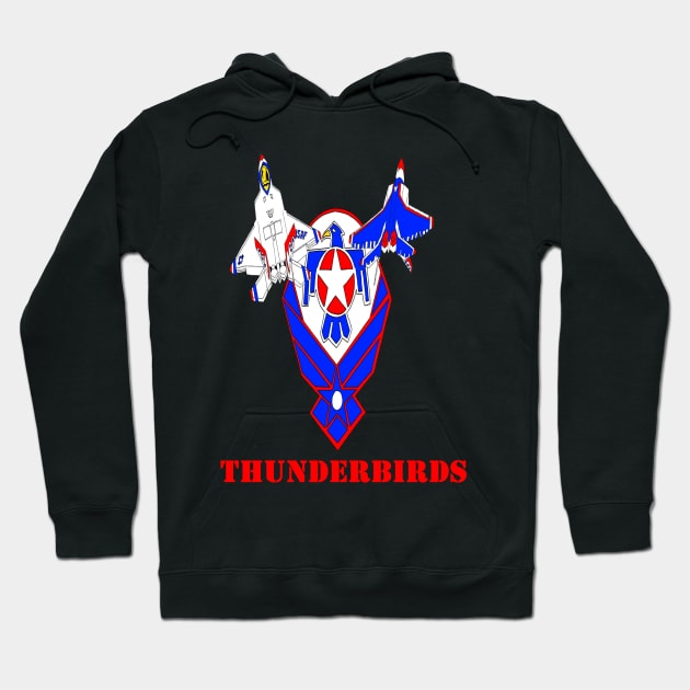 USAF Thunderbirds F22 Raptors Hoodie by Joseph Baker